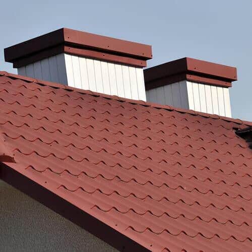 home with stone-coated steel roofing
